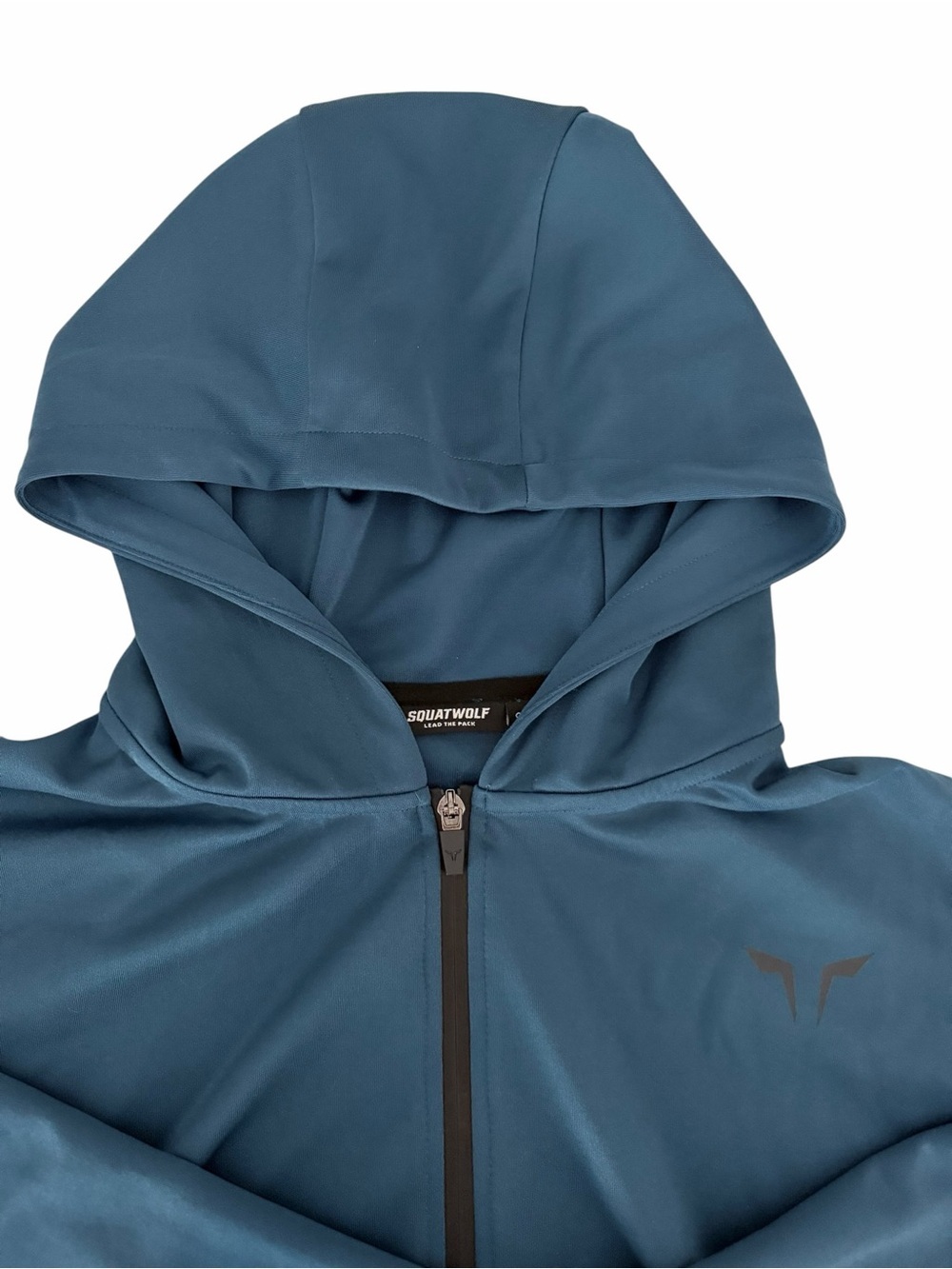 SQUATWOLF Teal Do-Knot Zip Crop Hoodie Athleisure Gym Jacket s - Picture 5 of 11
